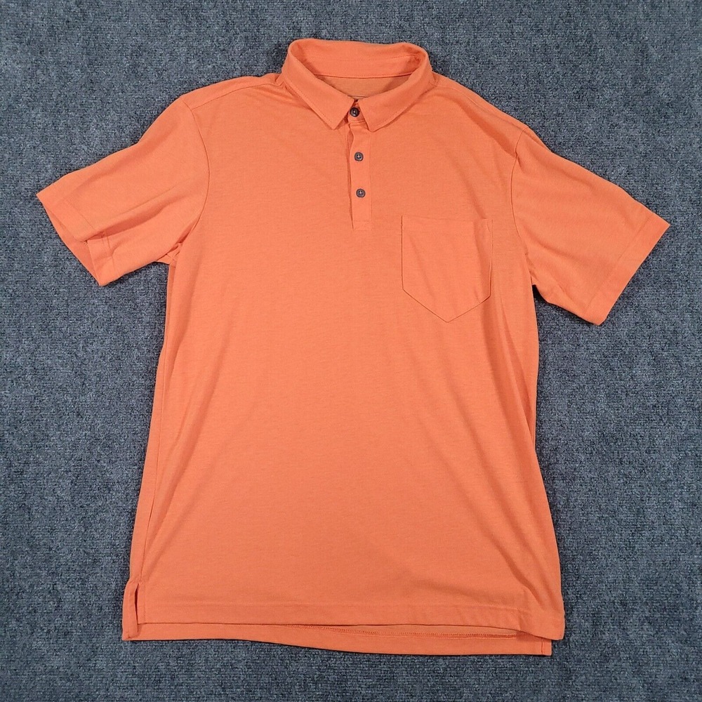 STIO Mens Medium DIVIDE POLO Shirt Organic Cotton Recycled Polyester Golf